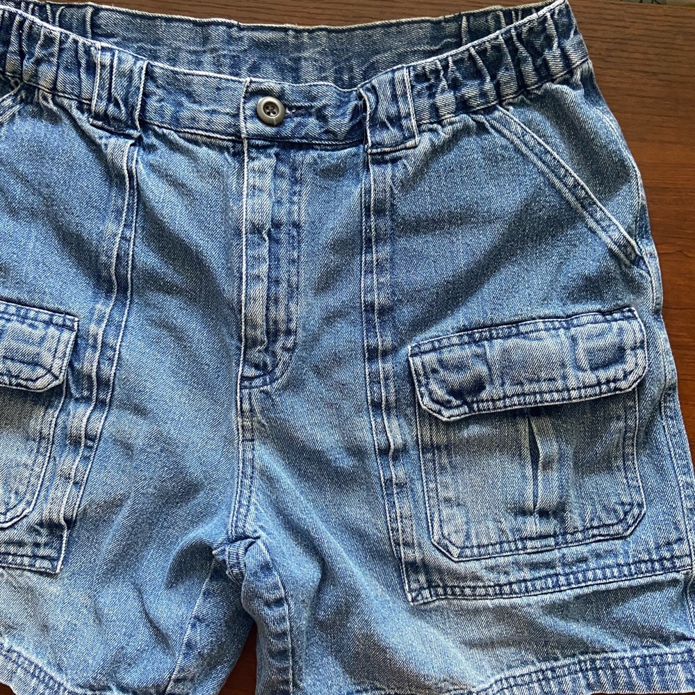 Men's Blue Denim Cargo Shorts